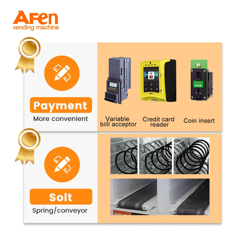 Afen New Multi Language Wine Vape Vending Machine Large Touch Screen Age Recognition Vending Machine with Elevator