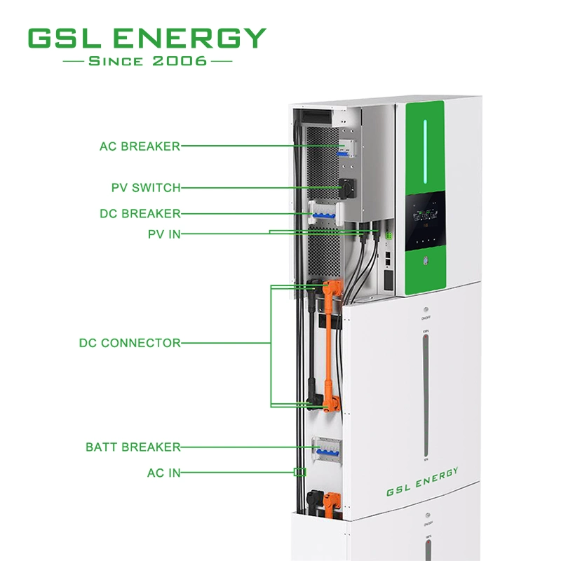 High Efficiency All in One Solar Inverter 6kw 48 Volt 10 Kwh 20kwh Lithium Ion Battery Pack for Solar System