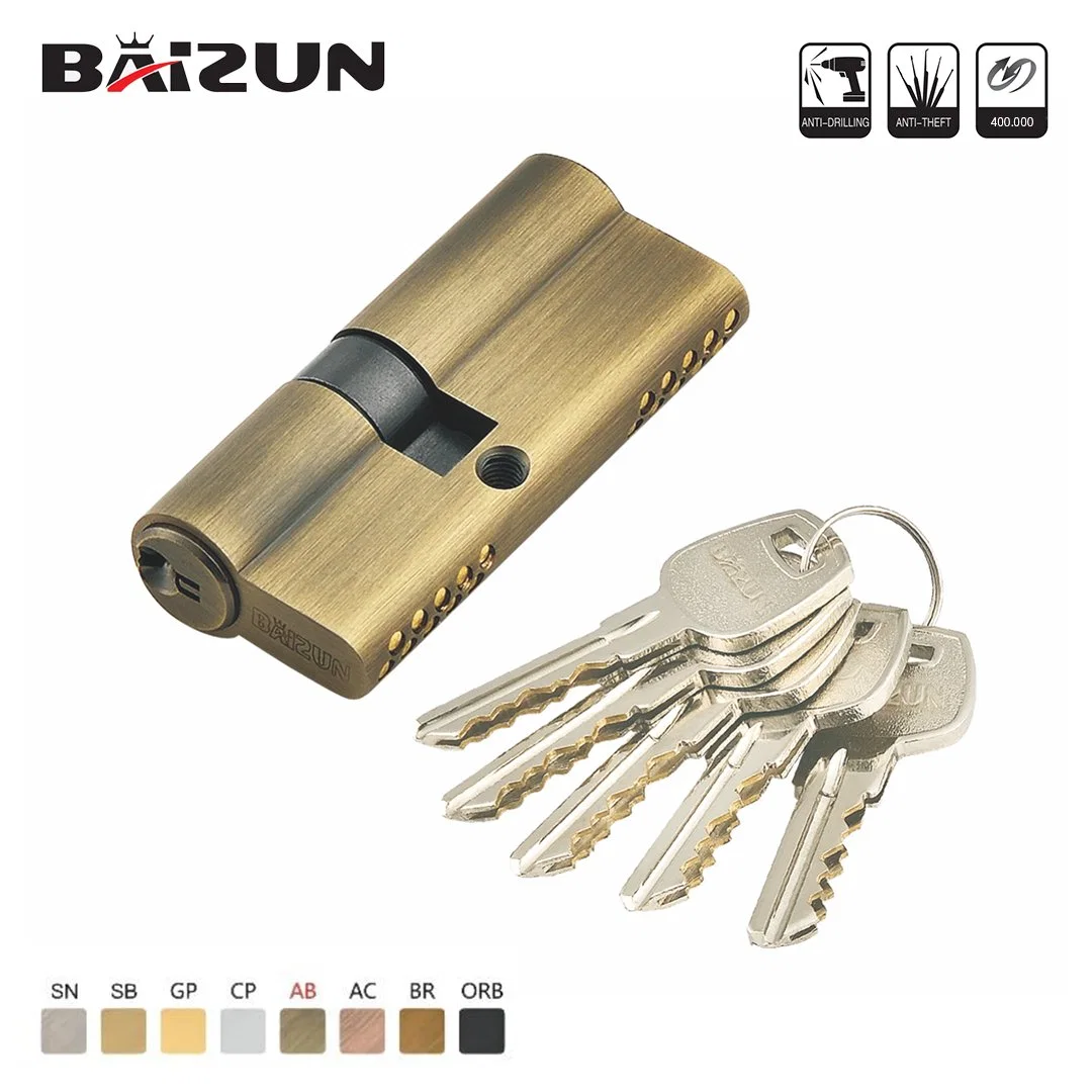 40-160mm Double Row Pin Door Cylinder Lock with Security Keys