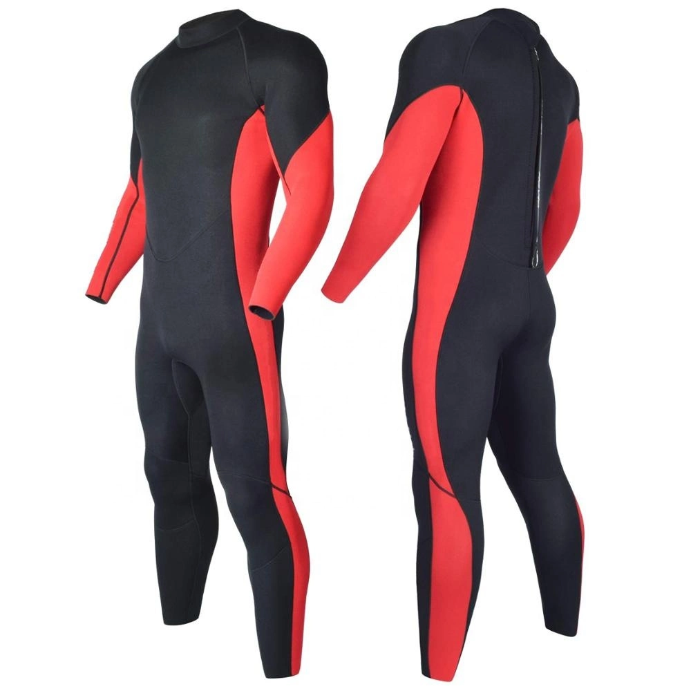 Neoprene Surfing Wet Suits One Piece Long Sleeve Back Zipper Swimming Suit 5mm Sharkskin Diving Wetsuit