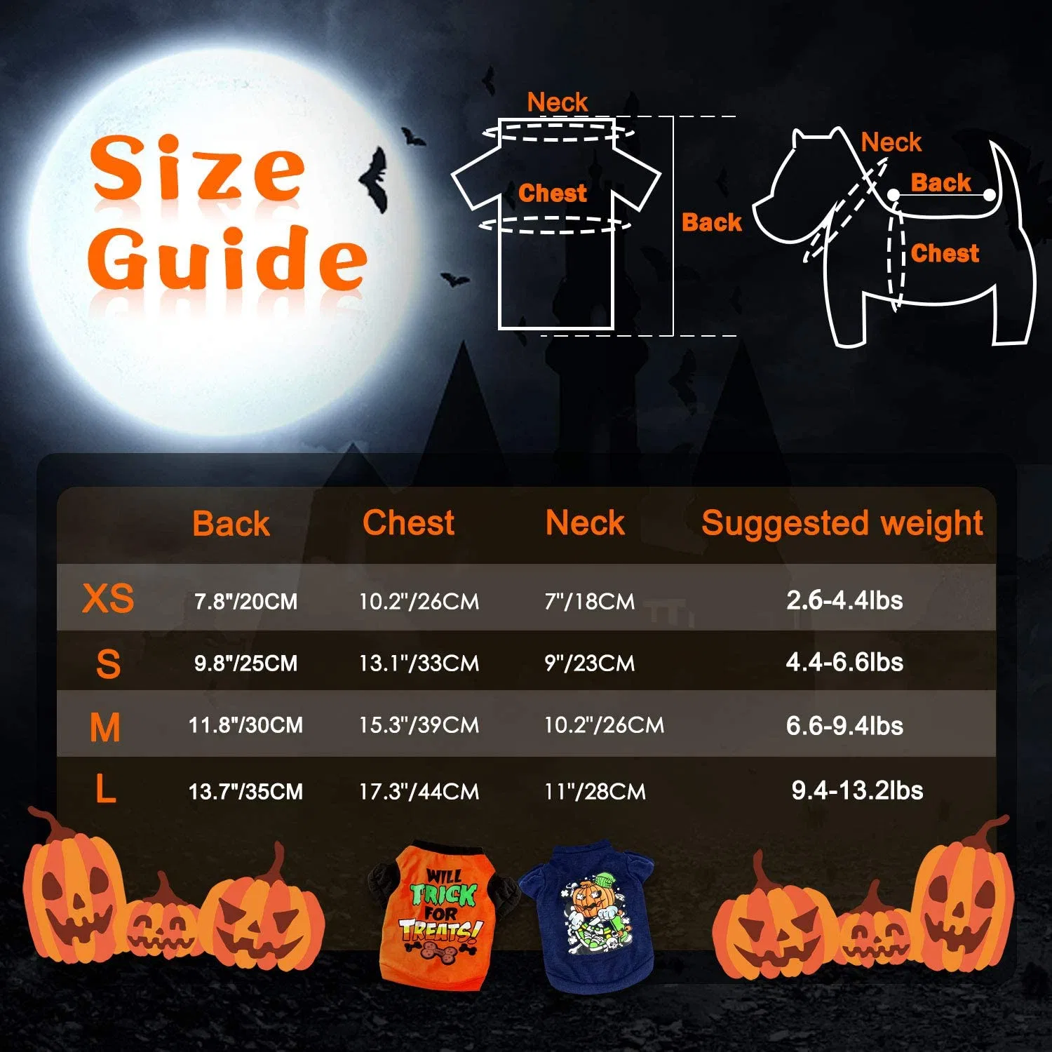 Halloween Dog Shirts Printed Puppy Shirt Pet T-Shirt Cute Dog Clothing