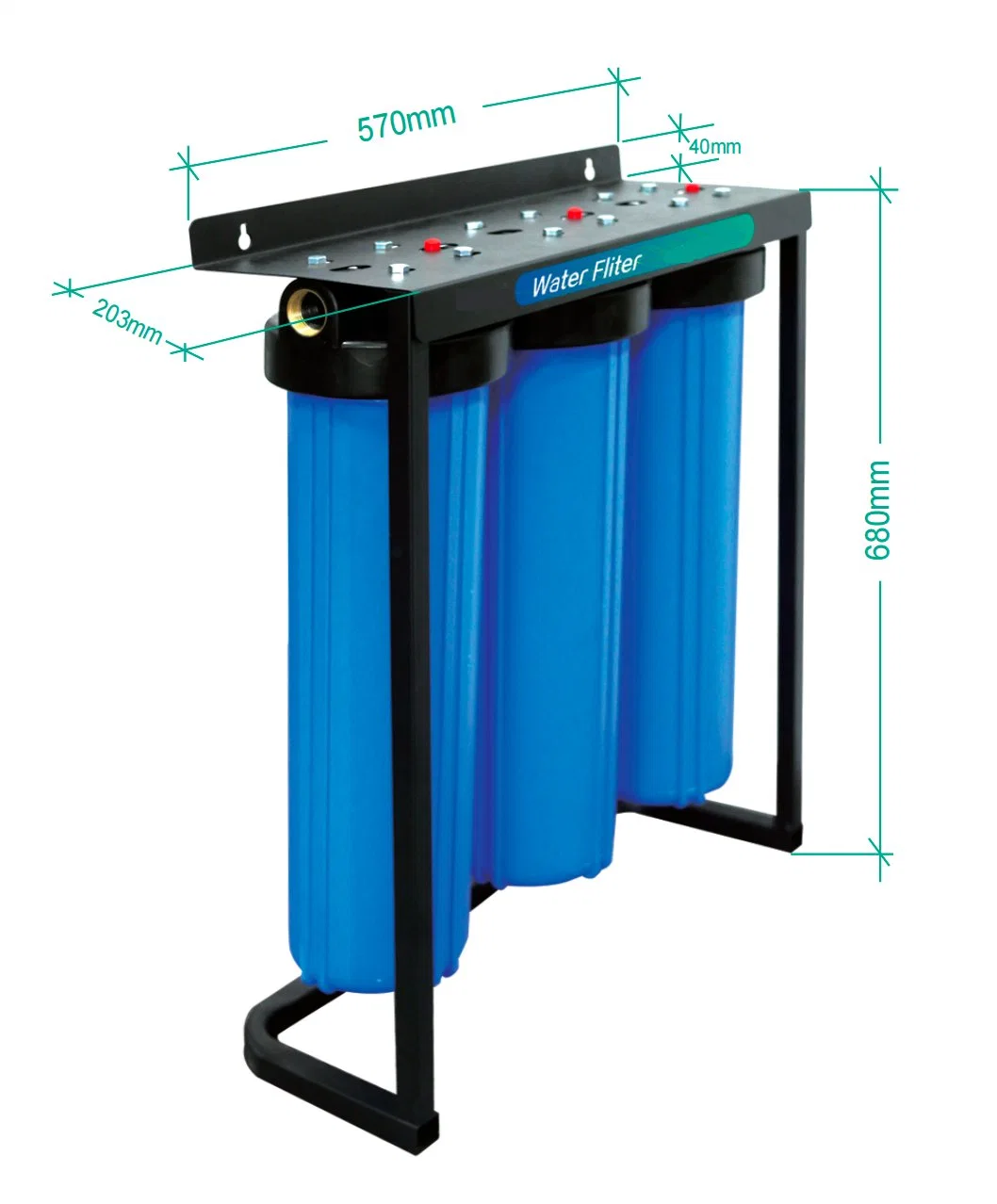 Etapa 3 10" el Gigante Azul con alta presión de funcionamiento del filtro de agua