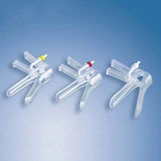 Good Price Gynecological Instruments Clear Disposable Vaginal Speculum with Side Screw Type