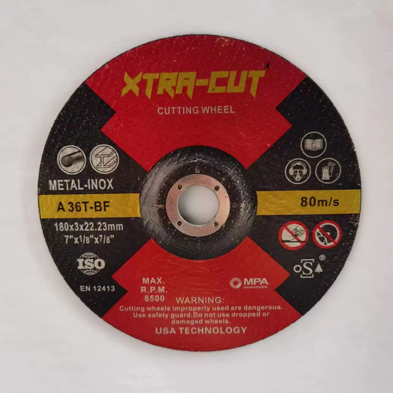 China Supply 7inch Sharpness Abrasive Tools Cutting Disc 180X3X22.2 for Stainless Steel