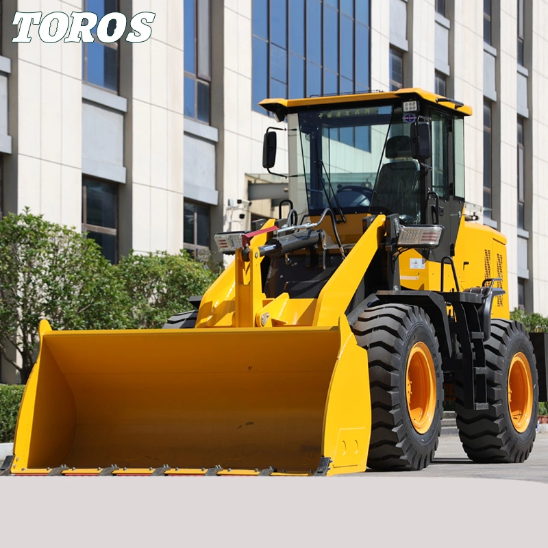 Toros 1500kg Mini Petits Chargeurs Frontaux de Tracteur à Roues pour Utilisation en Jardin et Ferme.