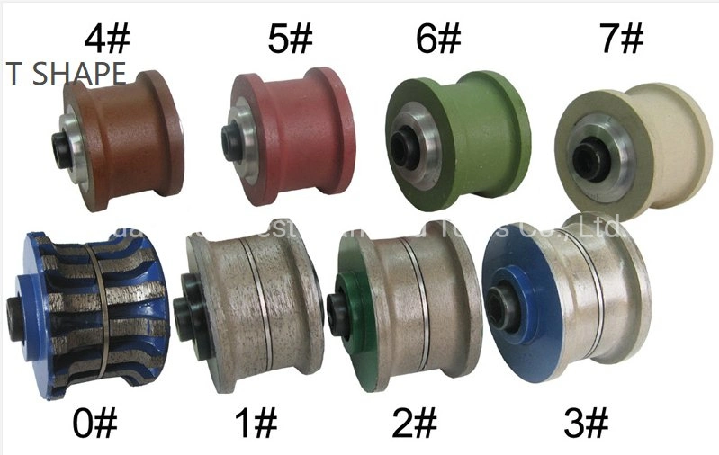 Rueda de perfiles de CNC Router Bits E forma el borde de diamantes de las ruedas de Perfil de borde de mármol de granito del tambor de Muelas