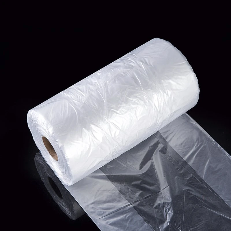 Plastic Supermarket Rolling Vest Handle Bag Food Package Bag on Roll Paper Core