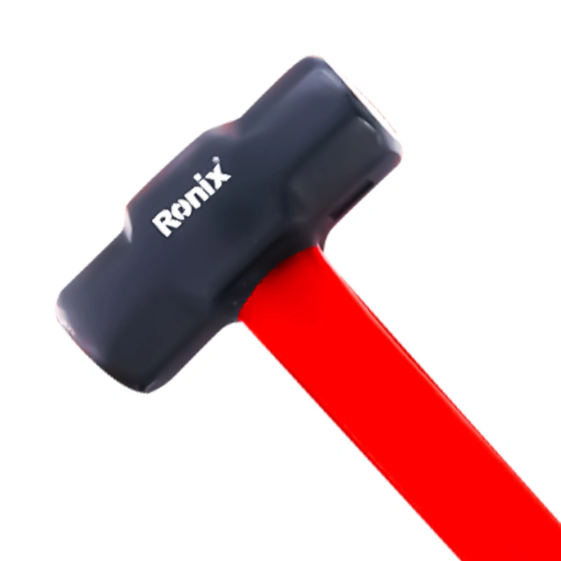 Ronix Rh-4746 8lb Sledge Hammer Quality Shock-Resistant Fiberglass Handle Sledge Hammer Steel Head Sledge Hammer