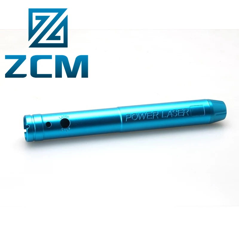 Shenzhen Custom Metal Precision Pen Parts CNC Turnign Machining CNC Blue Anodized Small Aluminum Power Point Laser Pens