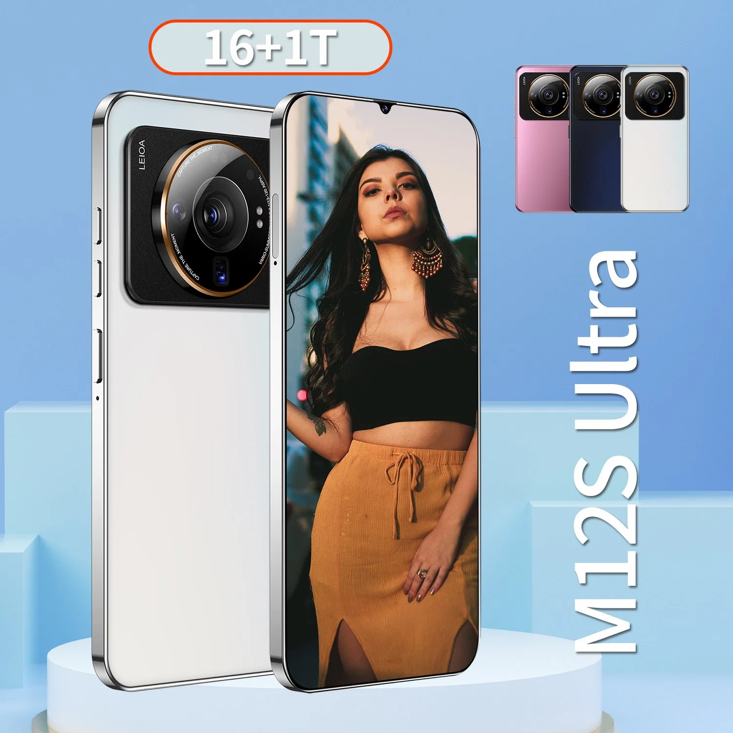 Wholesale/Supplier Viqee Phones, Brand New Smart Phone Model M12s Ultra 2GB 16GB, and 16GB+1 Tb 7.3 Inches Smartphone, OEM/ODM Ready in Stock Viqee Mobile Phones