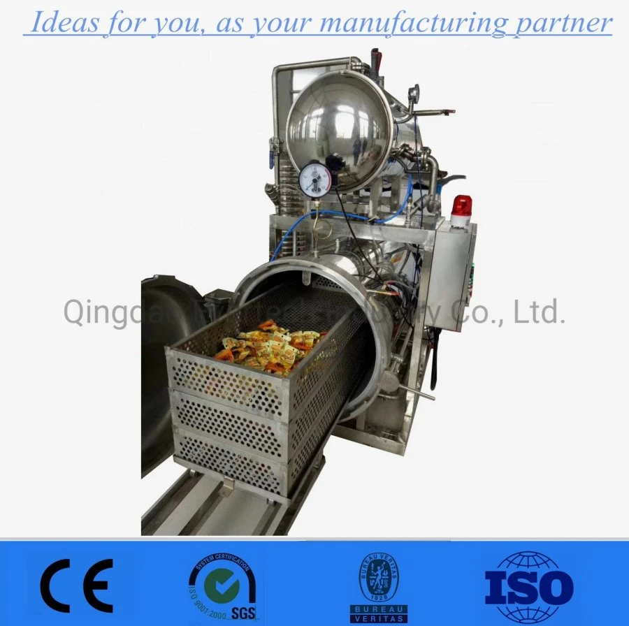 Industrial Food Sterilizer Glass Bottle Jars Retort Machine Roller Sterilization Machine