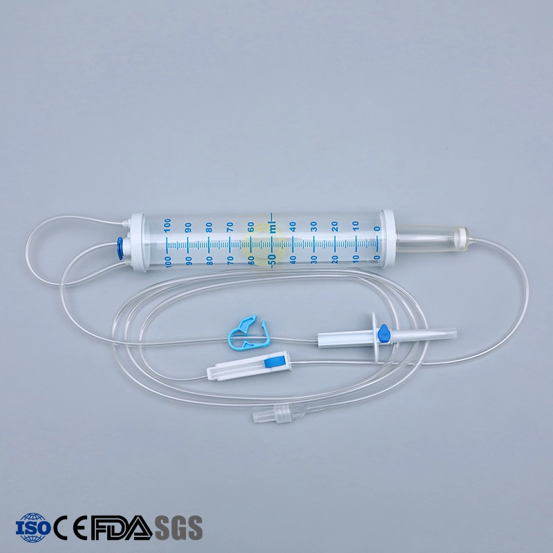 Disposable Sterile Burette Type Infusion Set, PE Pouch Packing, 100ml, 150ml, CE&ISO13485