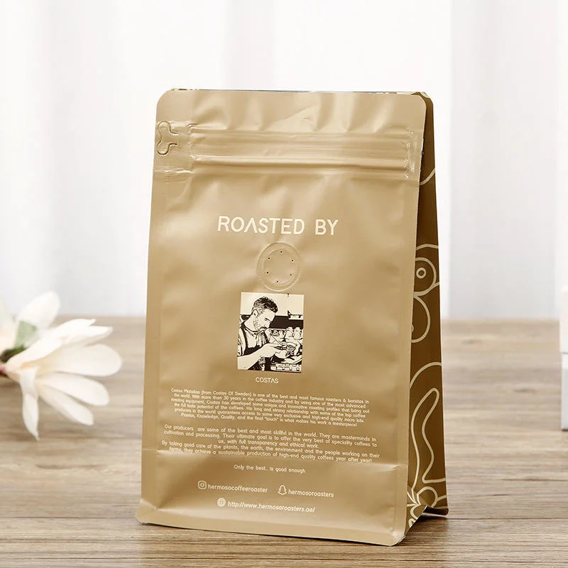 Custom Capacity Waterproof Plastic Food Packing Bag Orang Juice Coffee Powder Zip Lock Pouch Resealable Valve Pouch Package