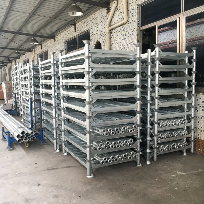 Coating Surface Finish Stacking Tire Rack Rolling Tire Storage Rack Tyre Display Stand