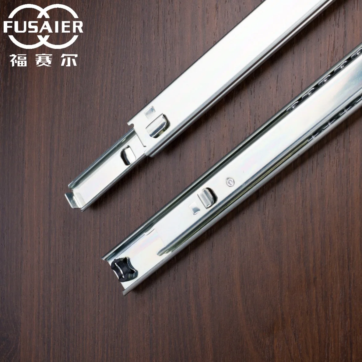 27mm Width Single Extension Ball Bearing Steel Metal Bayonet Drawer Slides