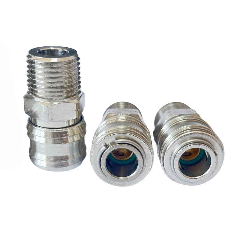 Pneumatic Air 1/2'' Lead-Free Copper Nickel Plating Drinking Water Male DN7.5 Europe Socket Quick Coupling