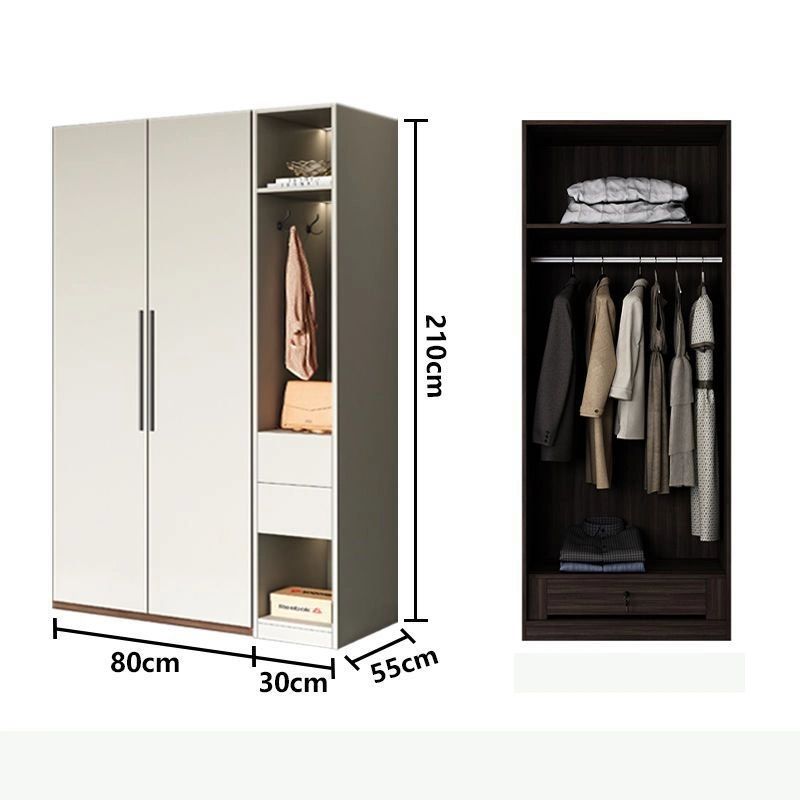 2023 Bedroom Wardrobe Home Furniture Wooden Wardrobe Cabinet Open-Door Wardrobe Modern