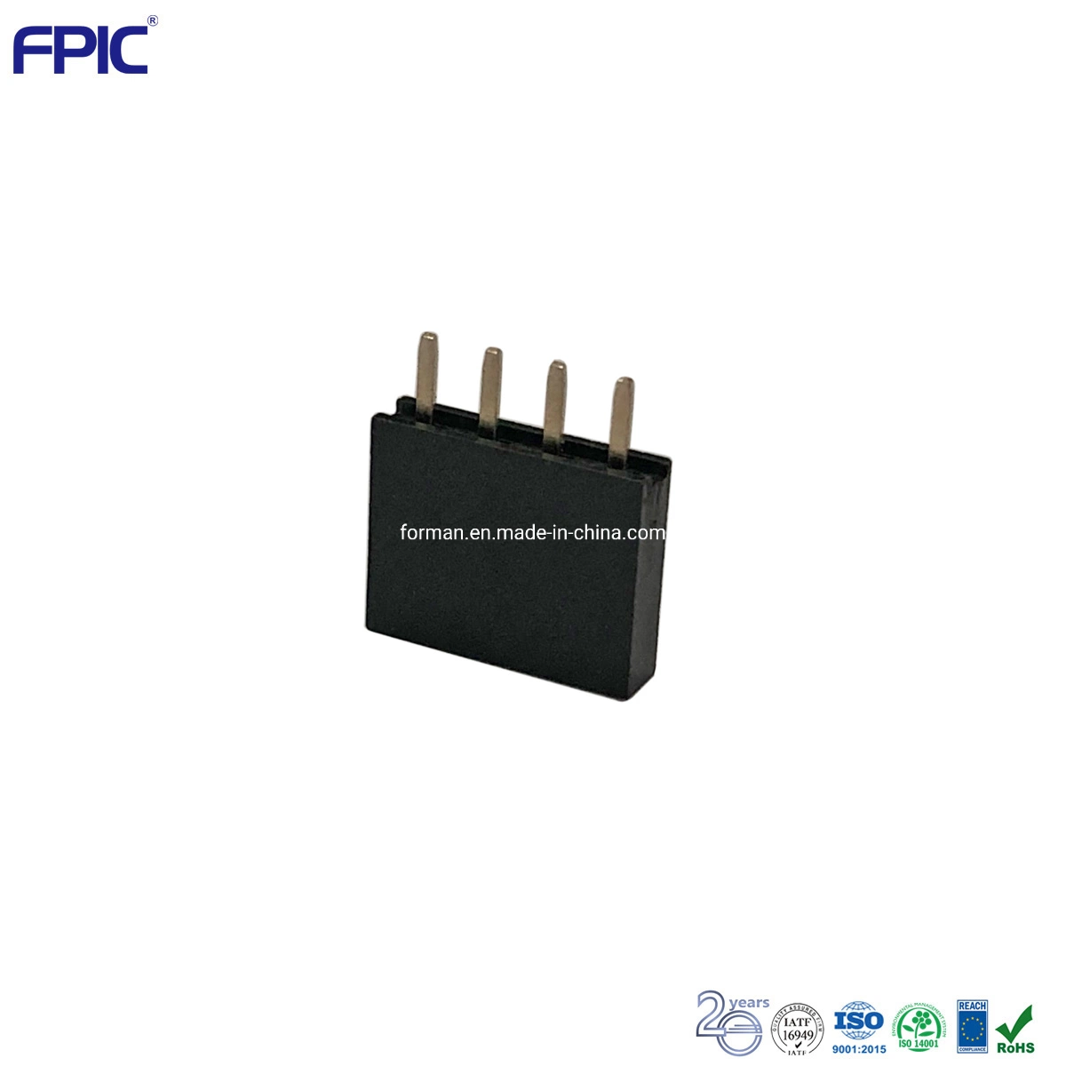 Single Row 4pins Electronic Female Header PA6t Board to Board Connectors Electrical Components