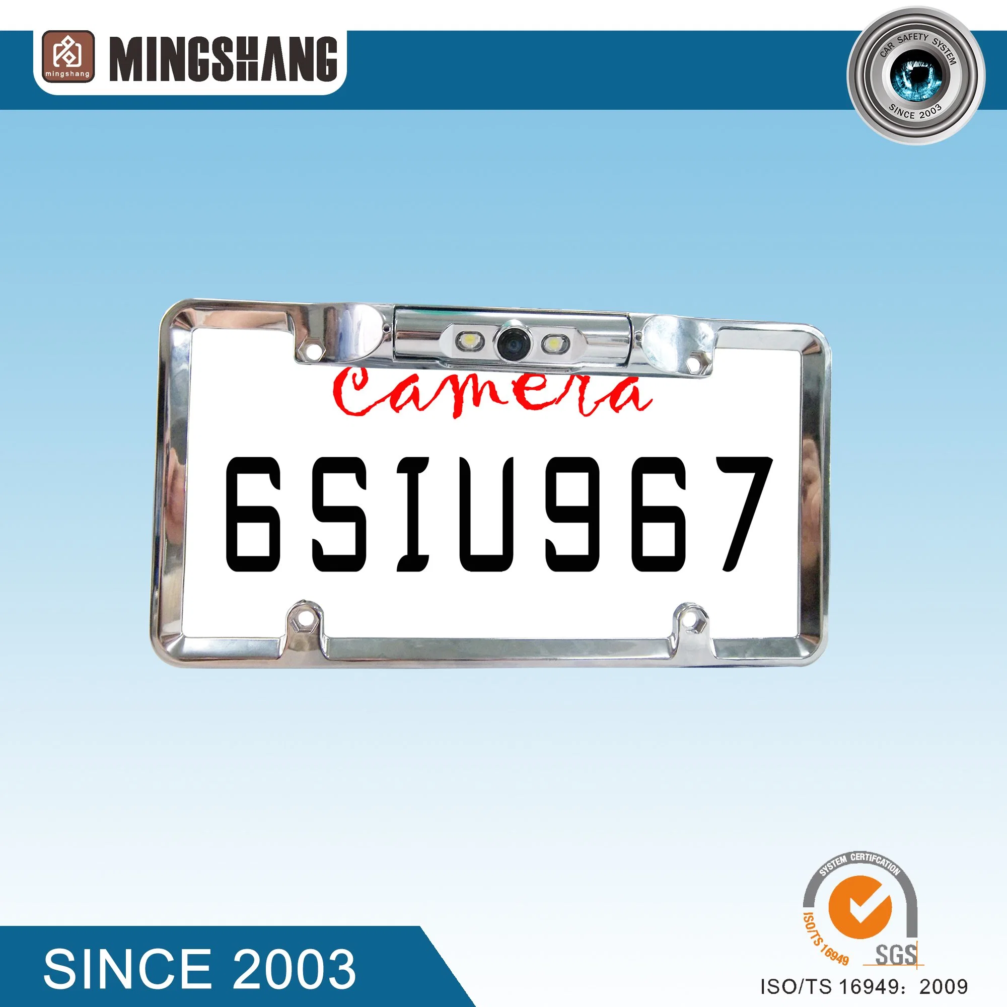 170&deg; Car Reversing Camera Reversing Aid License Plate Frame Rear View Camera