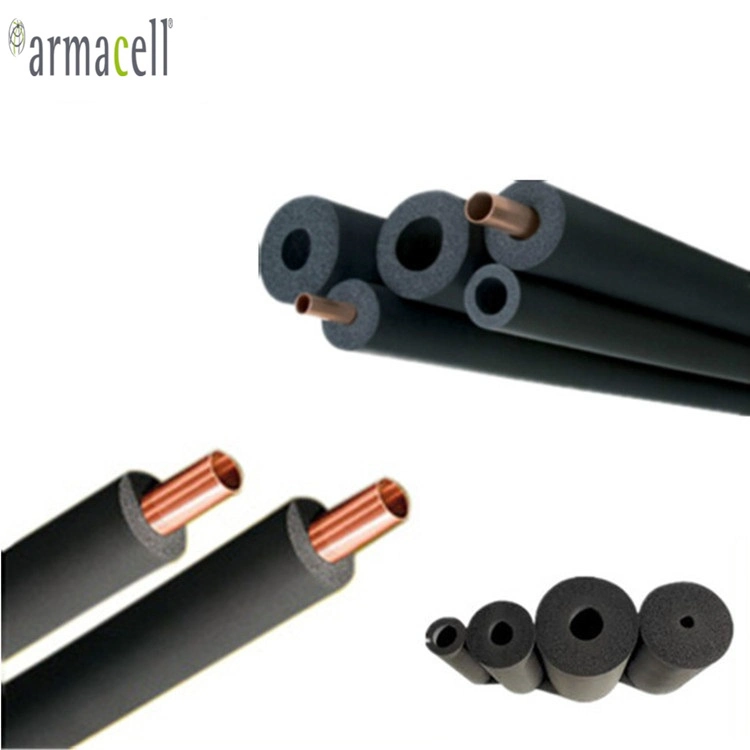 China 5/8'' ID 15mm Thick Armacell Class 1 Foam Rubber Insulation Tube in Black Color