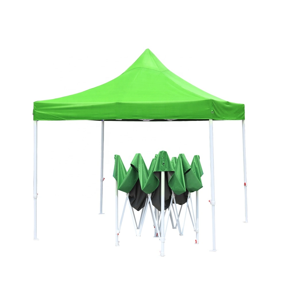 Adjustable Height Oxford Fabric Folding Gazebo with Awning Tent