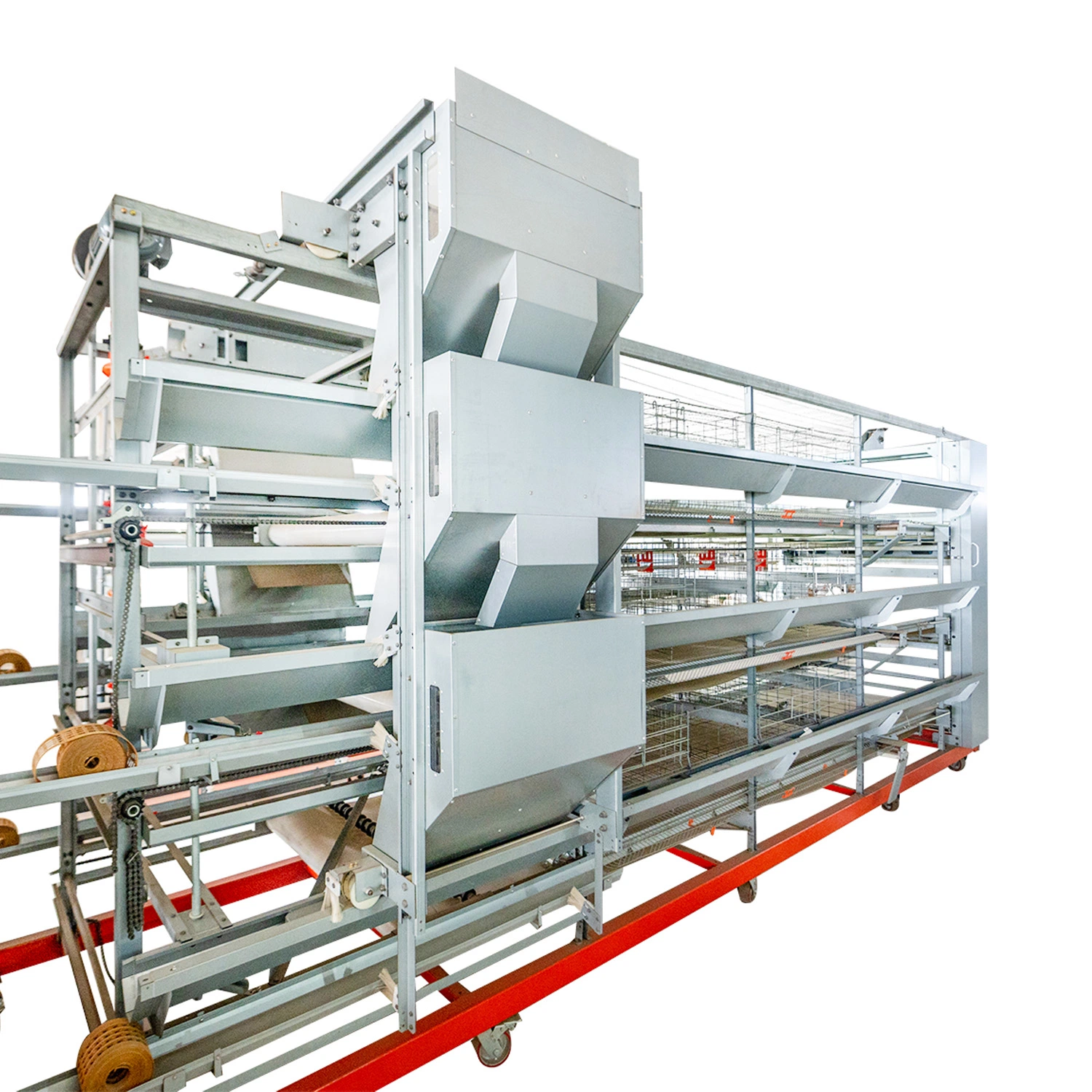 Kaufen guter Preis Akku Broiler 3-4 Tiers Cage System mit Zuführgeräte