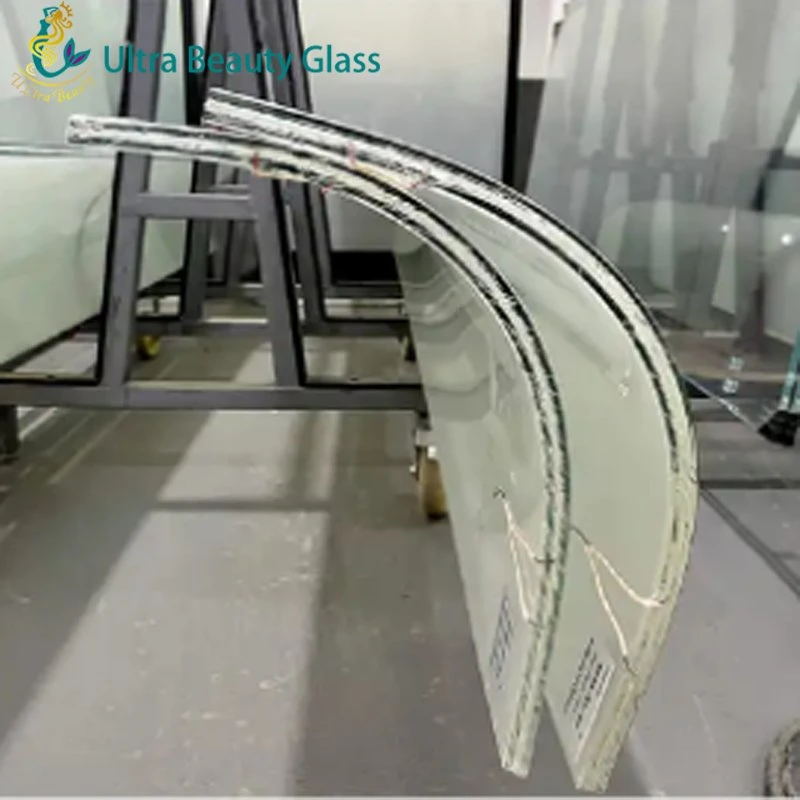 Processing Custom Safety Architectural Tempered Hot Bent Curved Glass for Windows Furniture