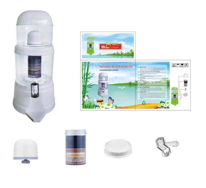 Single Outlet 5 Layers Filtrate Water Treatment 14L Mineral Water Pot