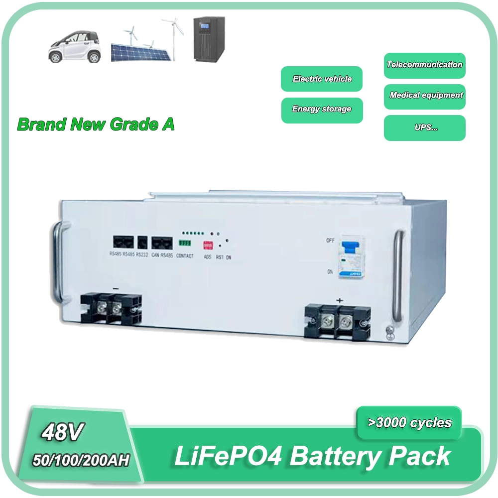 48V 100ah Lithium Iron Phosphate Battery for UPS, Renewable Energy System