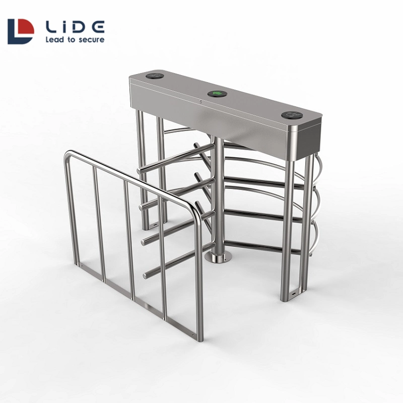 High Security Entrance and Exit Access Control Half Height Turnstile Gate with RFID Reader