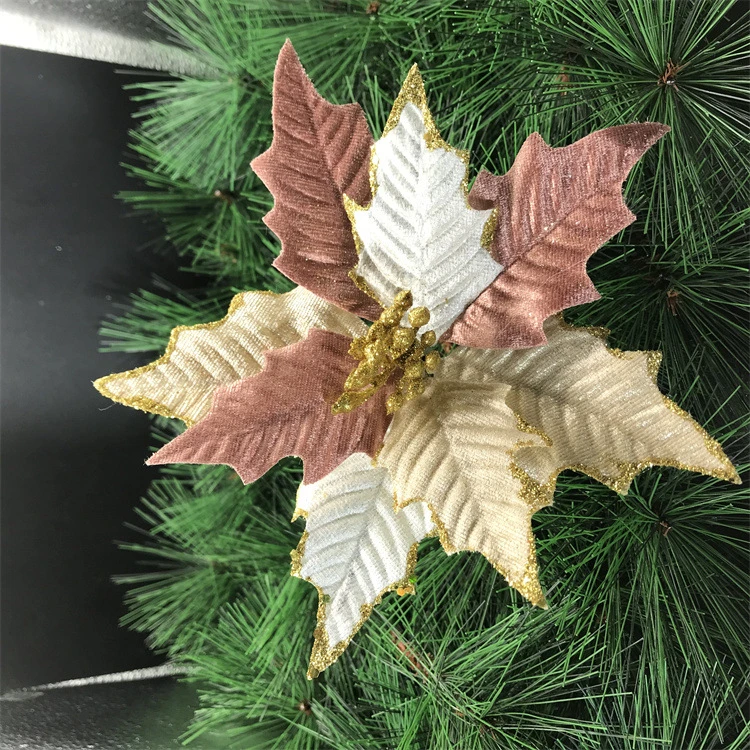 Christmas Tree Ornaments Decoration DIY Decor Artificial Flowers