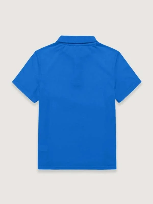 Children&prime; S Polo Shirt Super Quality 100% Cotton Solid Blue Color Blank Short Sleeves Polo Shirt Kids Uniform T Shirt