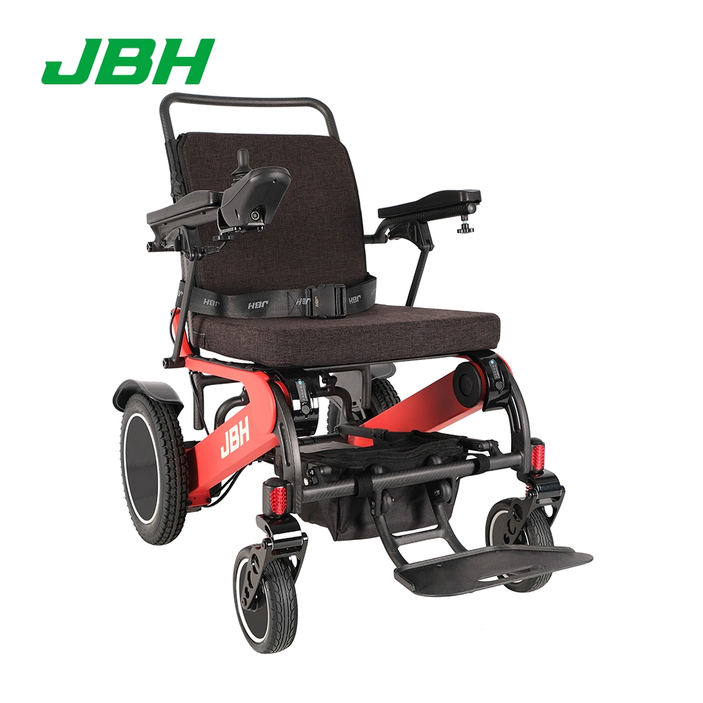 Matériau en fibre de carbone de haute technologie. Fauteuil roulant électrique pliable et portable avec moteur sans balais.