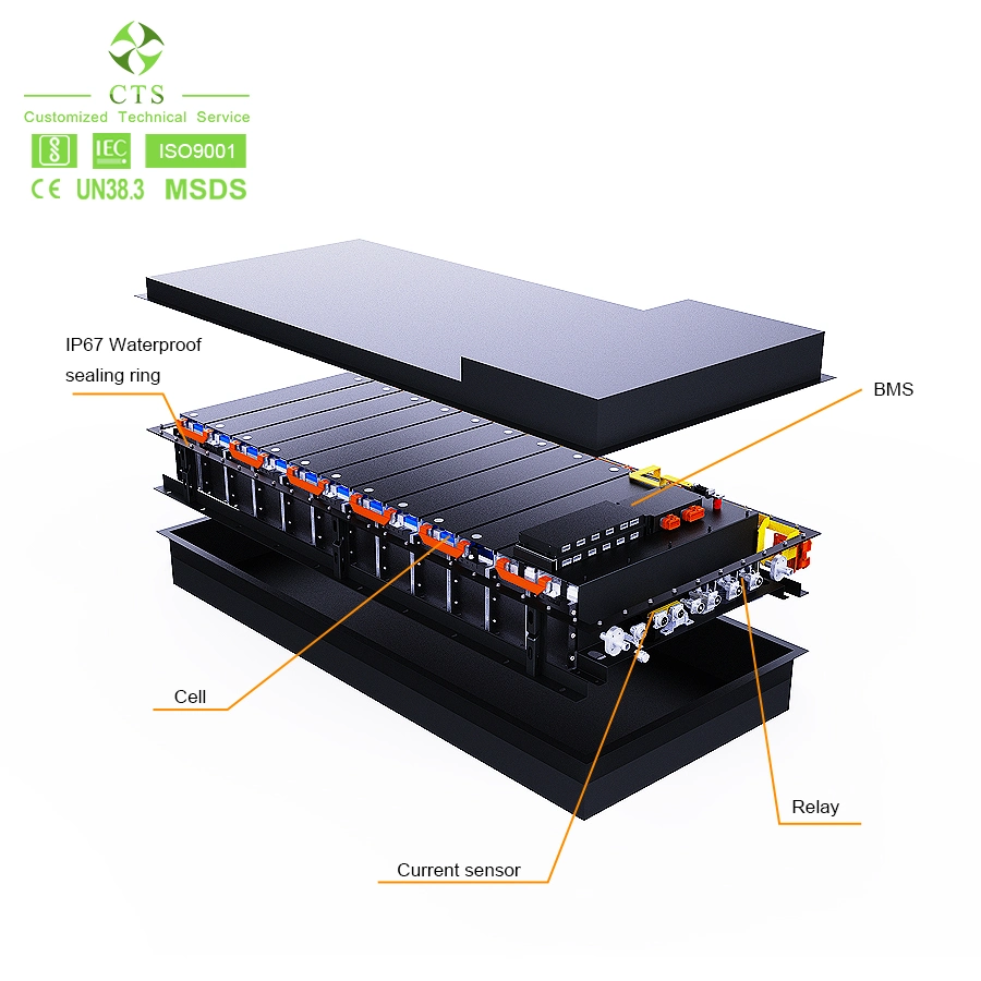 350V 70kw camión de tractor eléctrico 70kwh batería de litio 60kwh conversión Kit