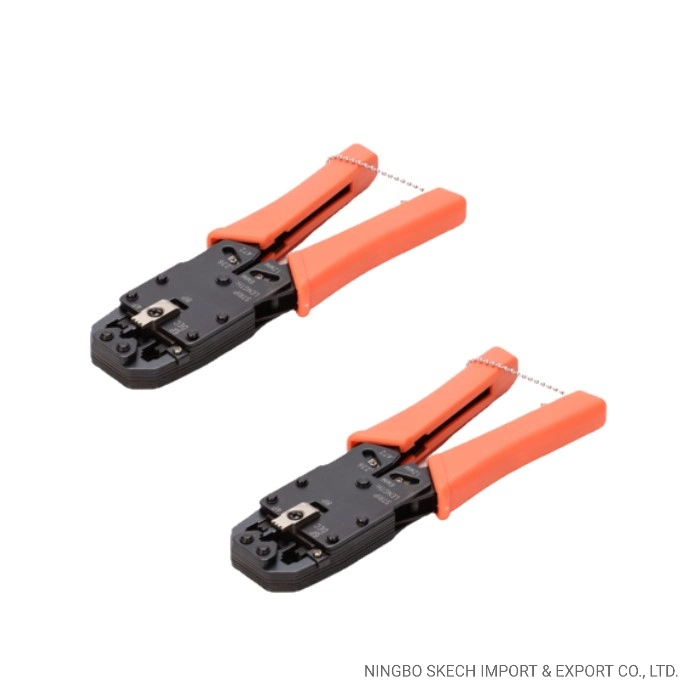 Pince à sertir/pince à sertir pour câbles UTP/SFTP pour RJ45/8p8c, RJ12/6p6c, RJ11/6p4c, RJ9/4p4c pince à sertir manuelle pour connecteurs/fiches modulaires