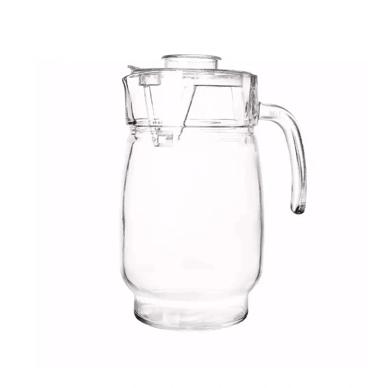 1600ml Glass Cold Kettle Thickened Household Transparent Glass Water Jug with Lid