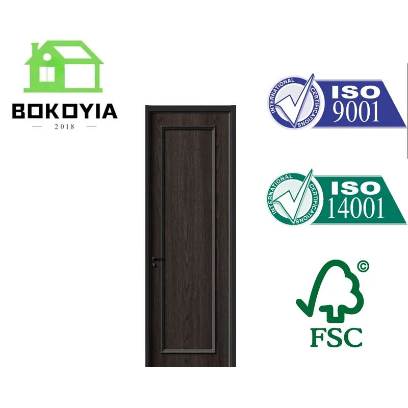 Moderna puerta simple de madera MDF Puerta de melamina PVC Door9040