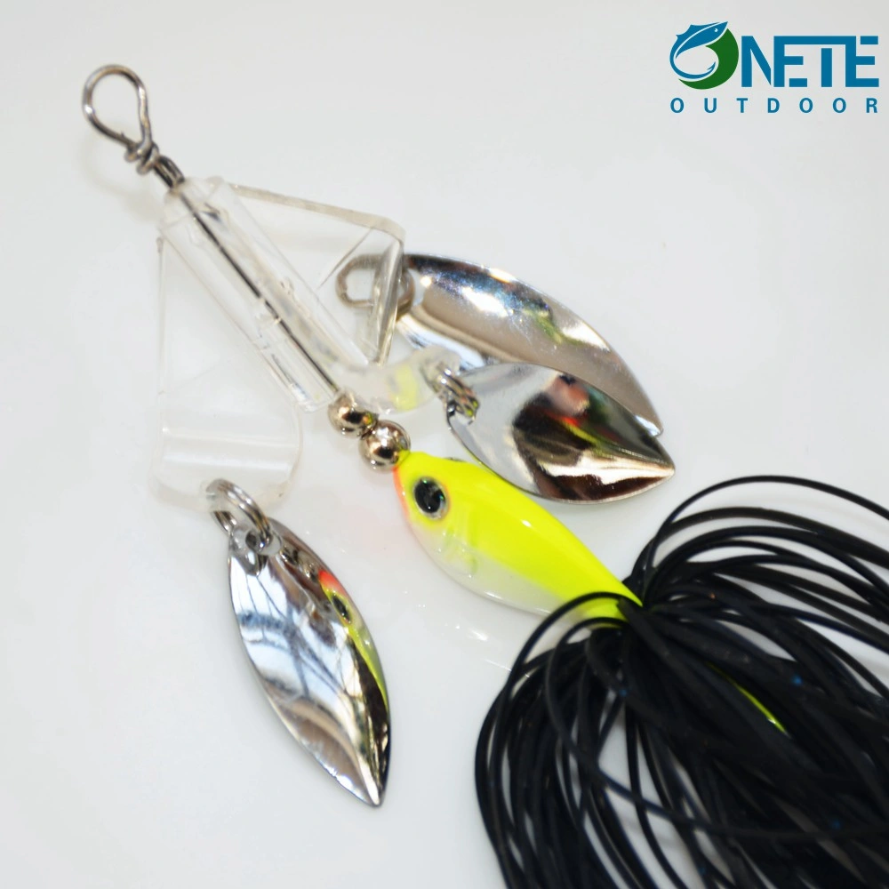 Spinnerbait Lhsb04 9cm-13G Sauce Wirebait falda de la hélice de silicona señuelos