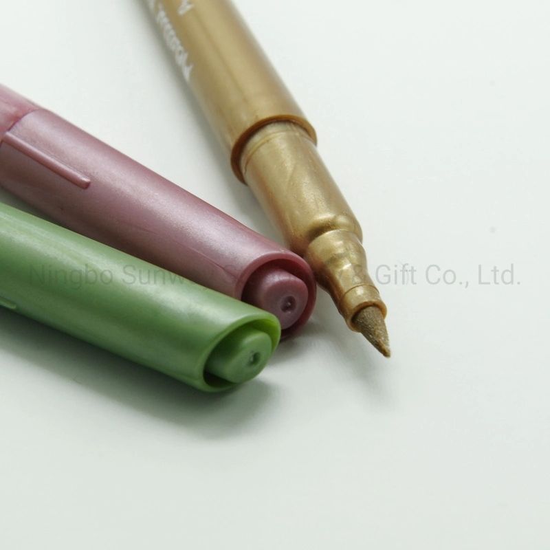 Luxury Gift Promotion Plastic Logo Brush Tip Highlighter Ball Pens