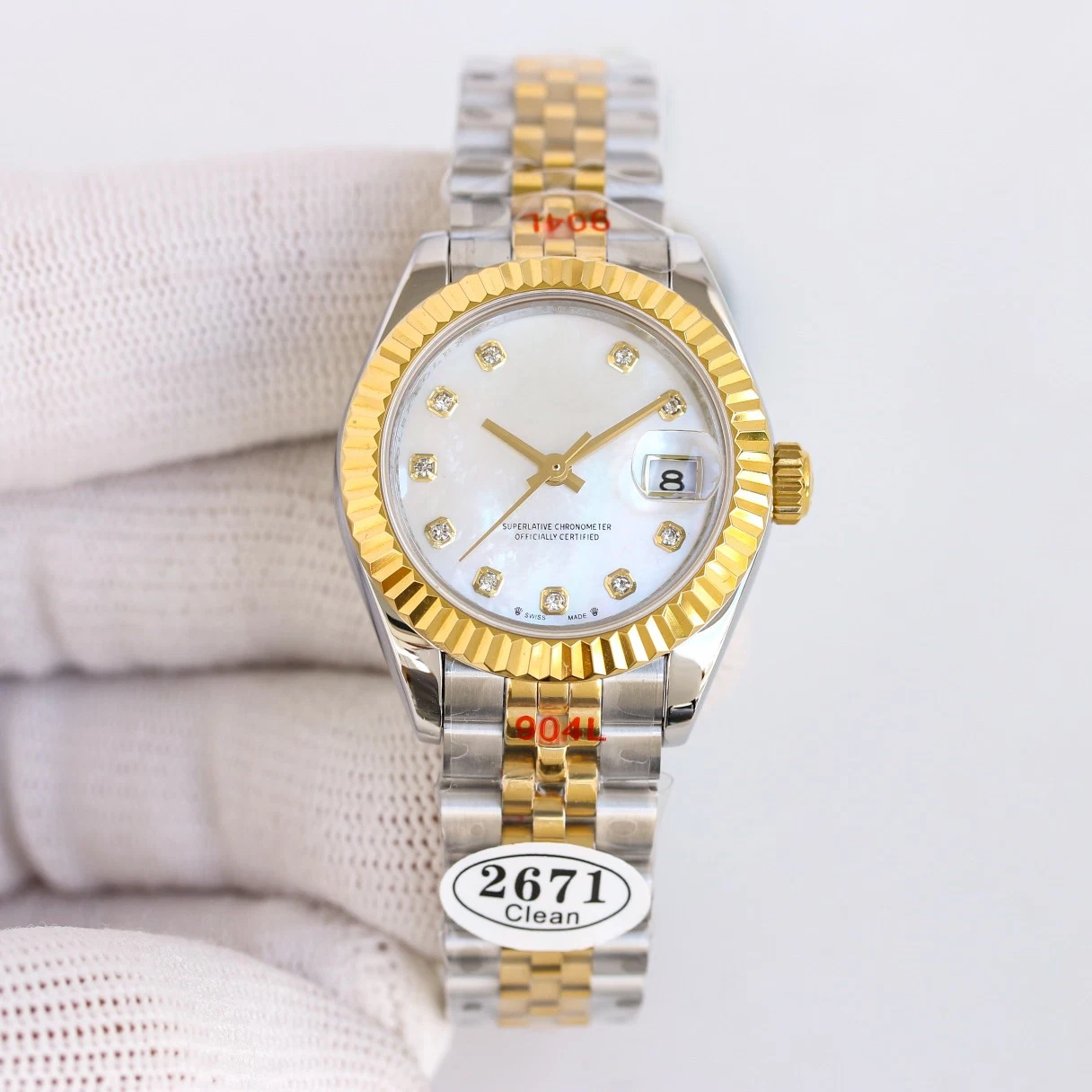 Top Log 36mm Automatic Movement Watch Herren und Damen Universal Mechanical Watch Wasserdichte Uhr, Diamond Watch