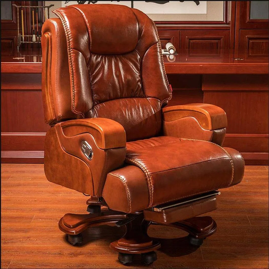 Fashion Boss Business Office Chair Massage Reclining Back Home Computer Swivel Chair Leather President Chair