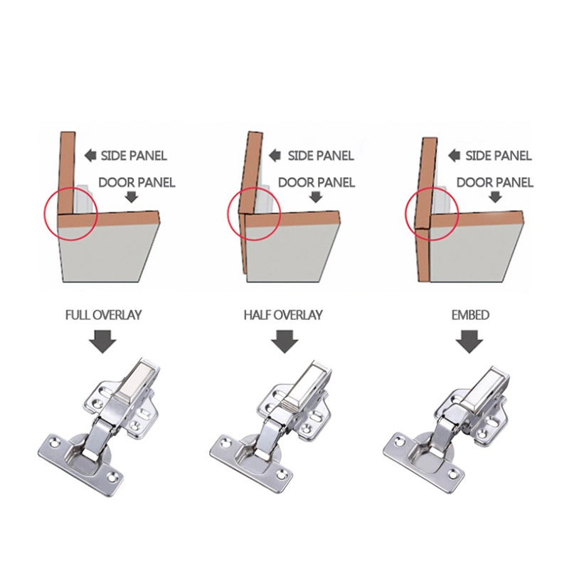 Stainless Steel Hydraulic Cabinet Door Hinges with Soft Closing