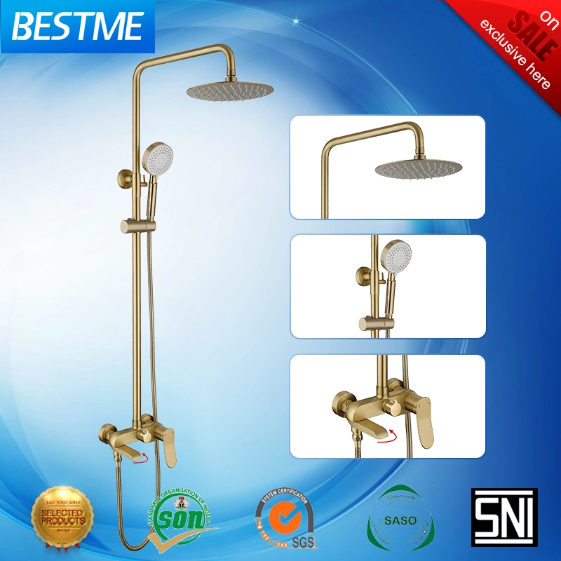 Guangdong 2 Function Gold Color Thermostatic Bath Faucet Tap Mixer Shower Set (Bm-55039LG)