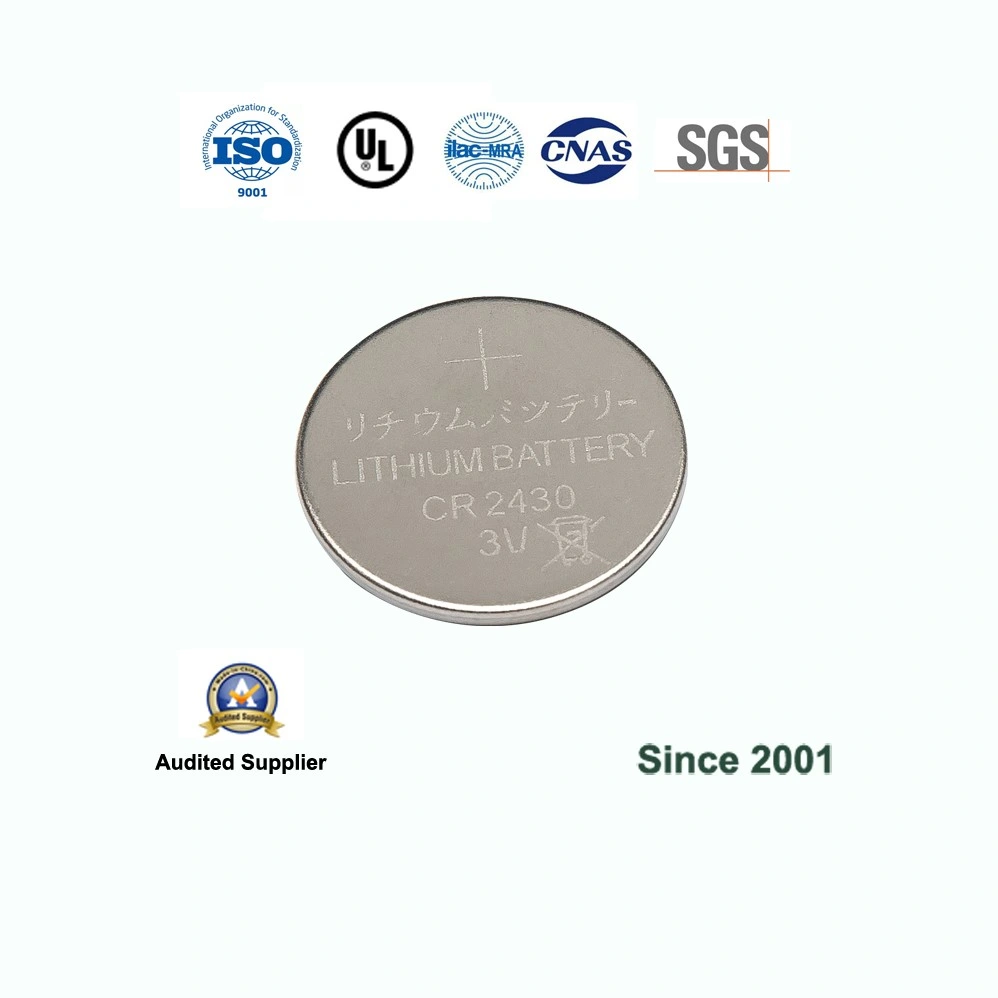 Cr2430 Primary 3V Lithium Button Cell Coin Battery for Remote Control, Scales, Calculator, Watch, Medical Instruments.
