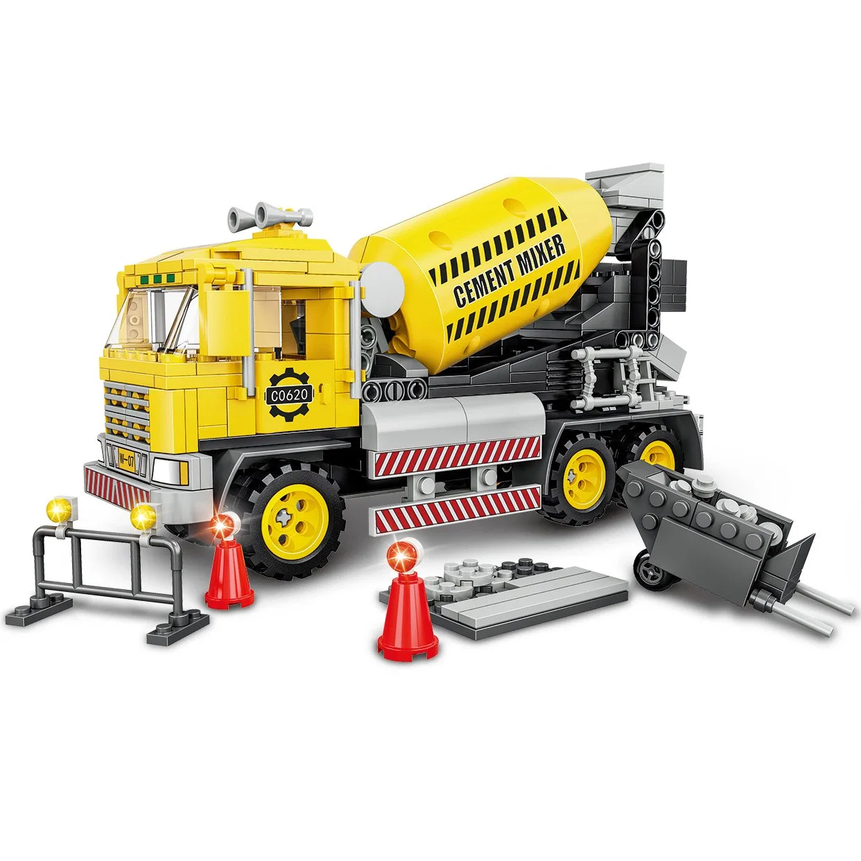 Woma Toy C0620 Aluno Kids Monte 2 em 1 modelo de automóvel no local de construção do Prédio da Máquina de cimento tijolos de bloco de mistura de cimento carro de brincar de Descompressão de adultos