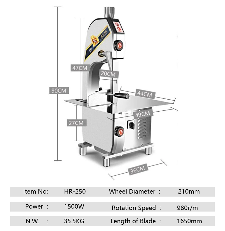 Commercial Bone Saw Butcher Cutting Machine Pig Fish Cow Ribs Cutter