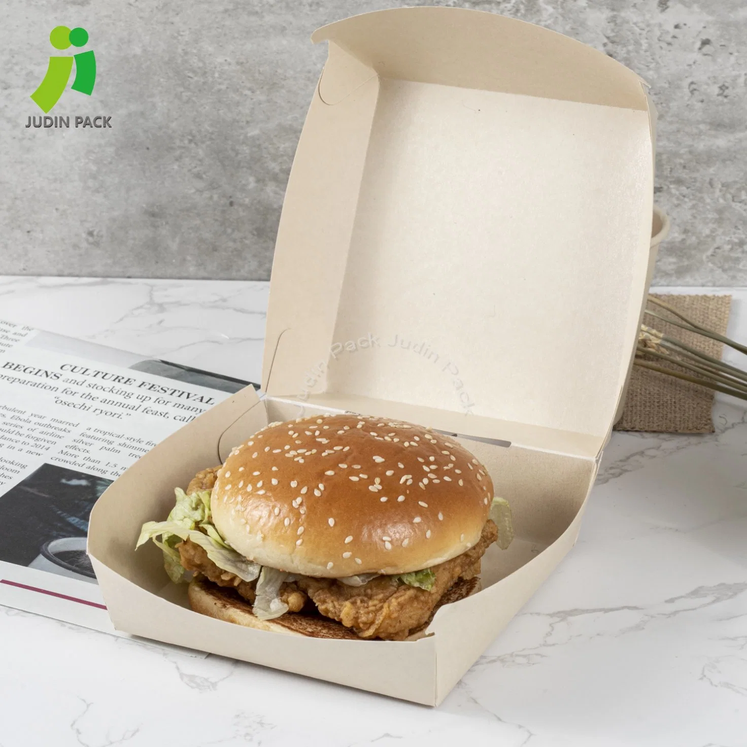 Alta calidad desechable Alimentos Grado hamburguesa Embalaje Tin Box Factory