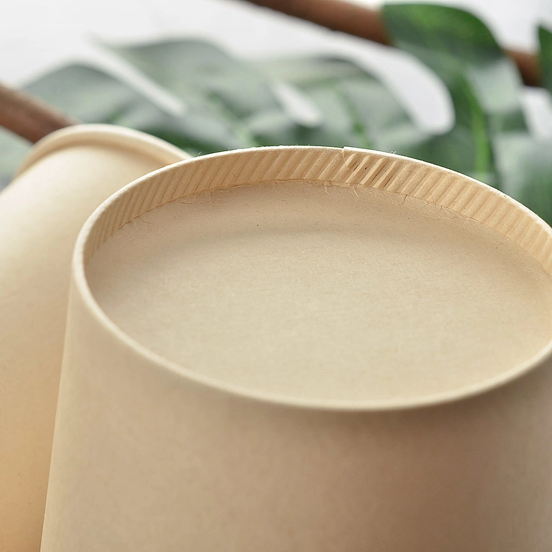 Disposable Custom Made Bamboo Coffee Paper Cups with Lids