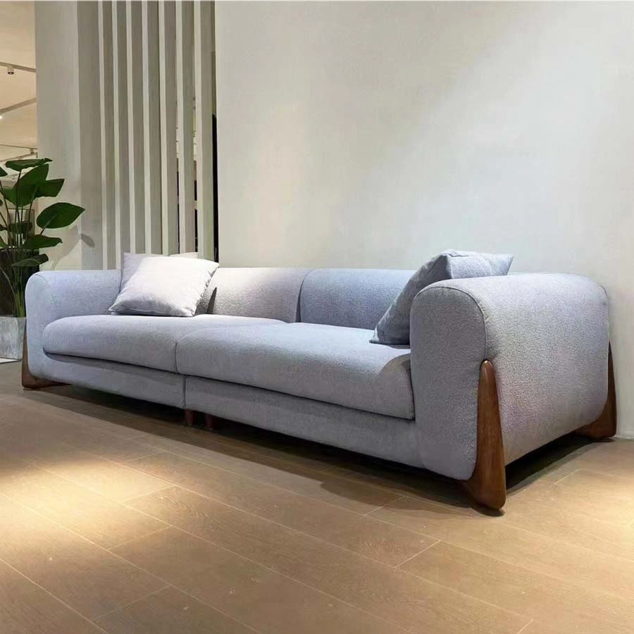 Modern Luxury Living Room Furniture Home Hotel Office Couch Wooden Frame Fabric Style 1+1+3 Modular Leisure Sofa