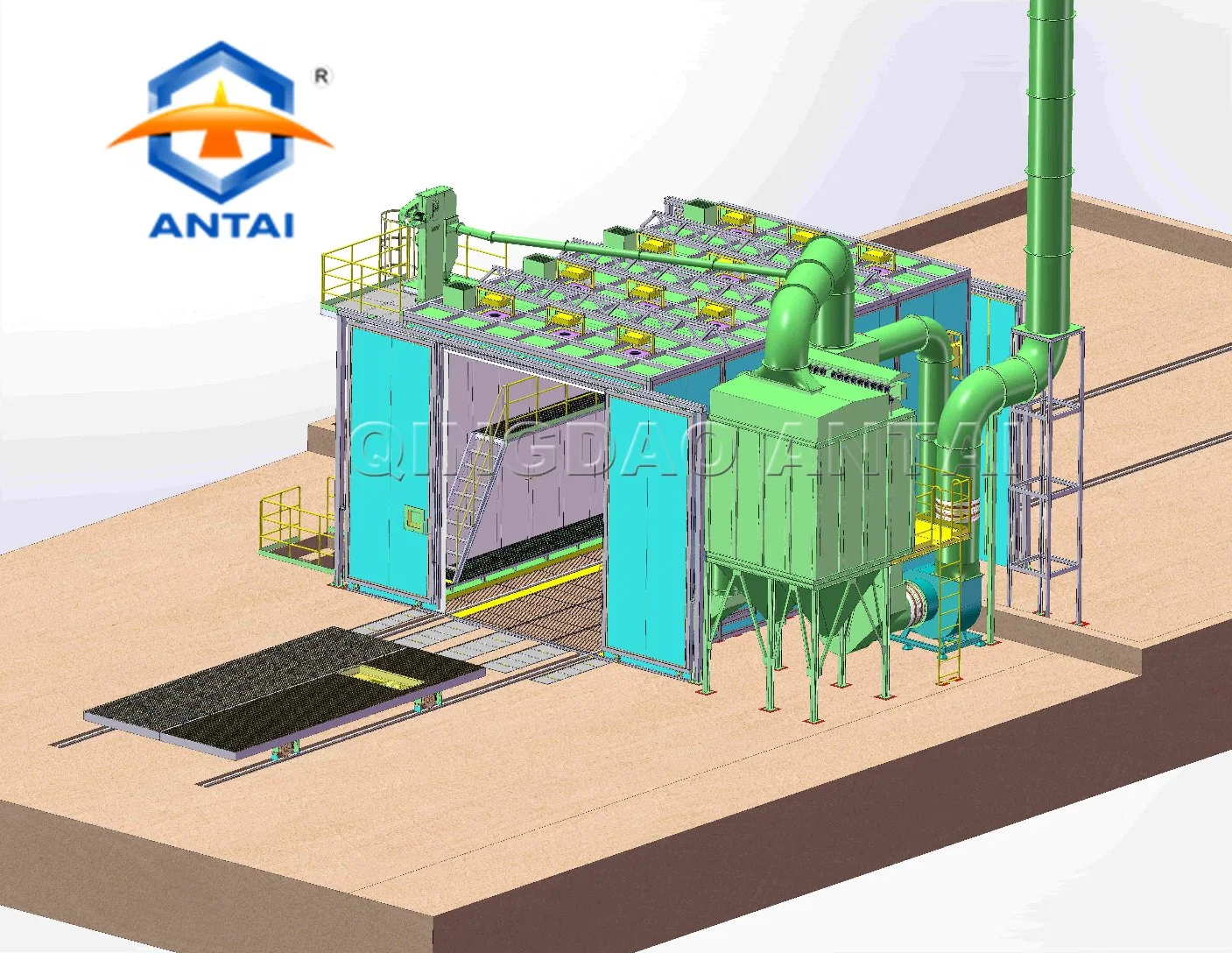 China Iron Rust Remover Sand Blasting Chamber/Air Blasting Room